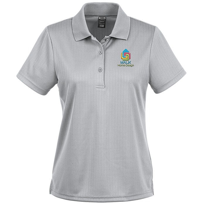 Custom Paseo Dot Stripe Jacquard Polo - Ladies'