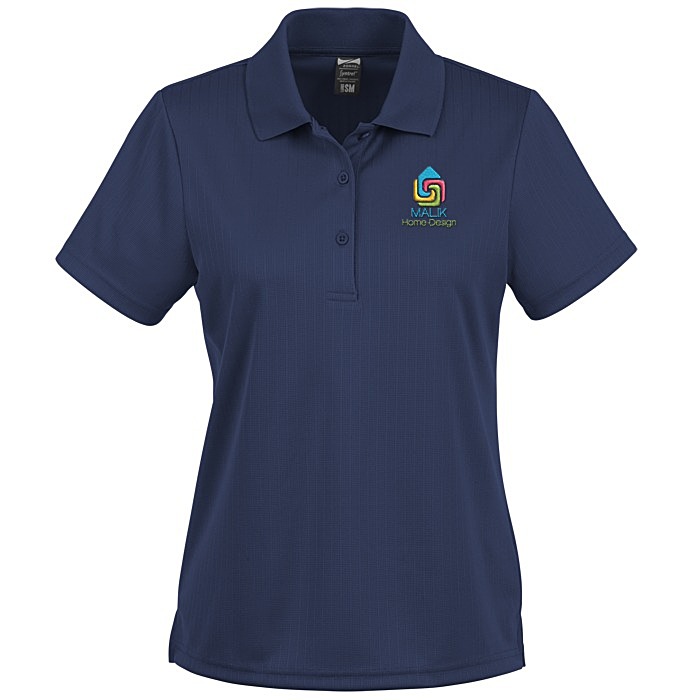 Custom Paseo Dot Stripe Jacquard Polo - Ladies'