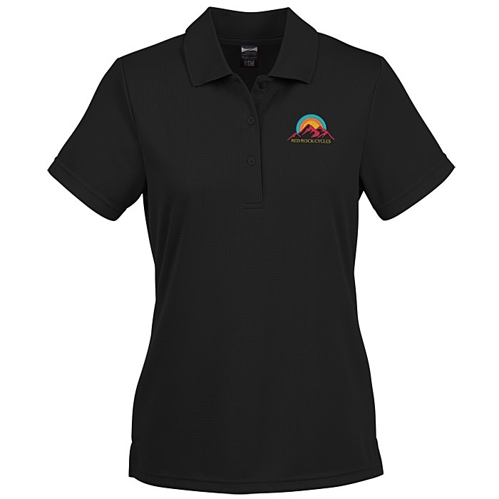 Custom Elm Vertical Dash Jacquard Stripe Polo - Ladies'
