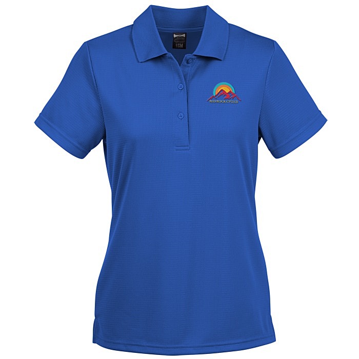 Custom Elm Vertical Dash Jacquard Stripe Polo - Ladies'