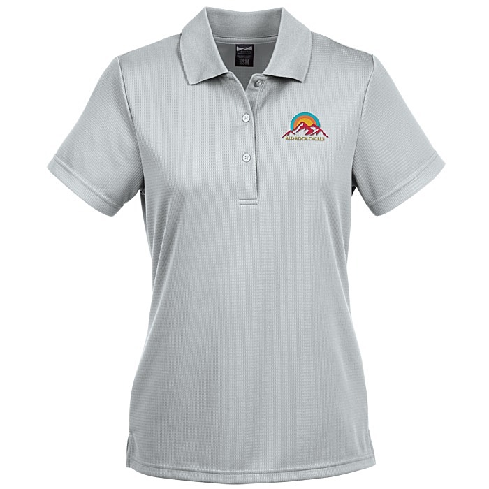 Custom Elm Vertical Dash Jacquard Stripe Polo - Ladies'