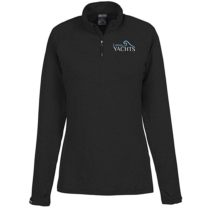 Custom Storm Creek Moss 1/4-Zip Pullover - Ladies'