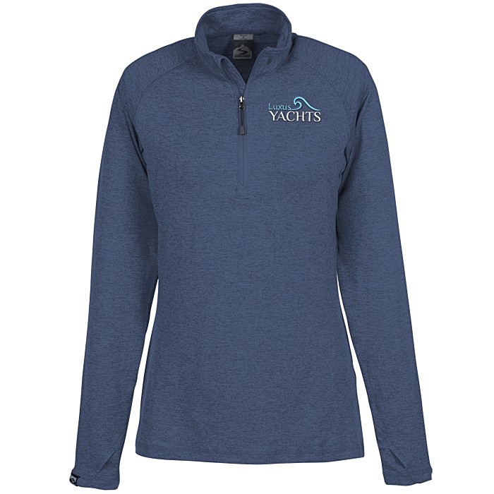 Custom Storm Creek Moss 1/4-Zip Pullover - Ladies'
