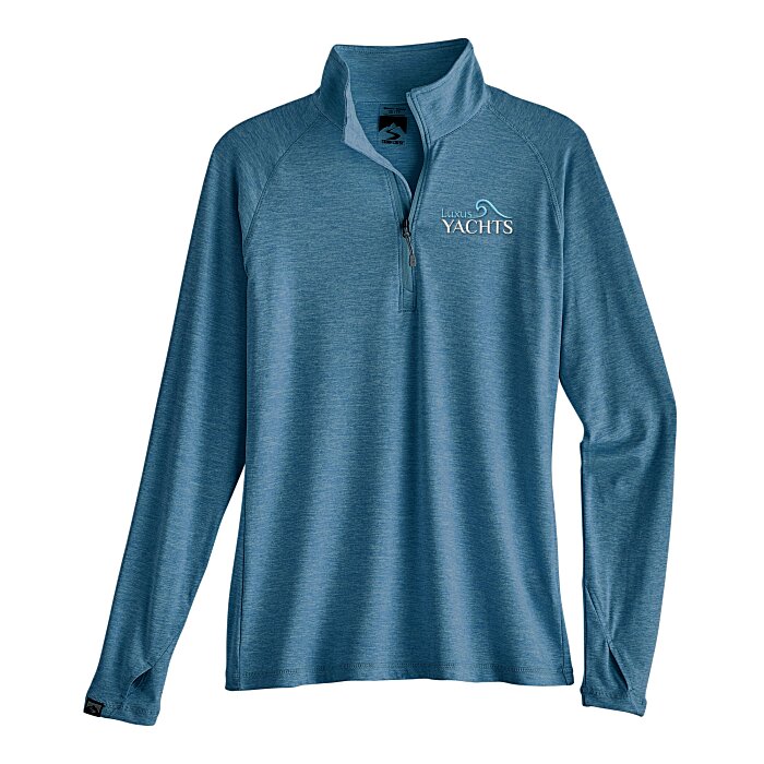 Custom Storm Creek Moss 1/4-Zip Pullover - Ladies'