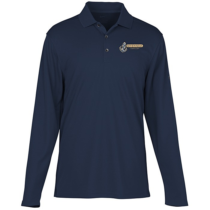 Custom Nike Performance Tech Pique Long Sleeve Polo 2.0
