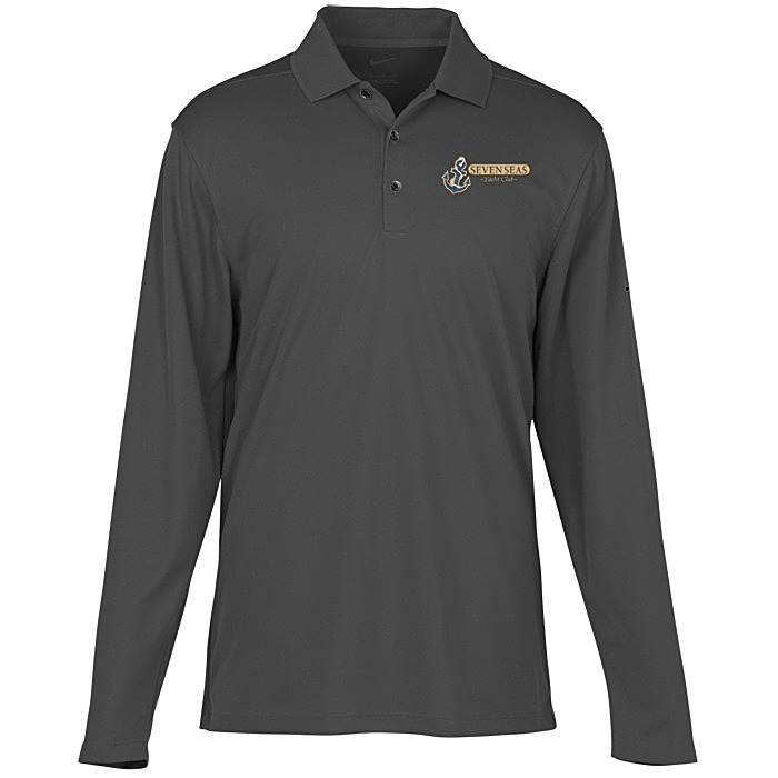 Custom Nike Performance Tech Pique Long Sleeve Polo 2.0