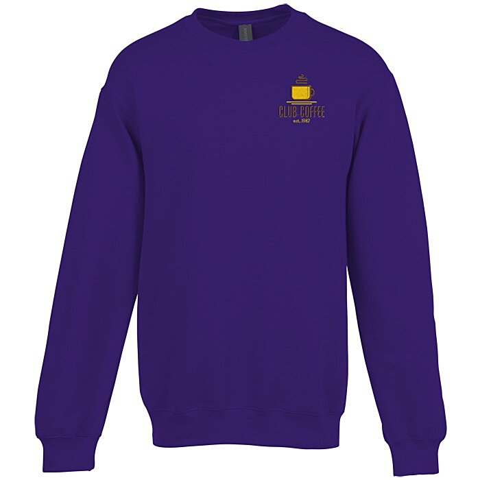 Custom Gildan Softstyle Fleece Crew Sweatshirt - Embroidered