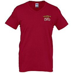 Custom Gildan Softstyle V-Neck T-Shirt - Men's - Embroidered