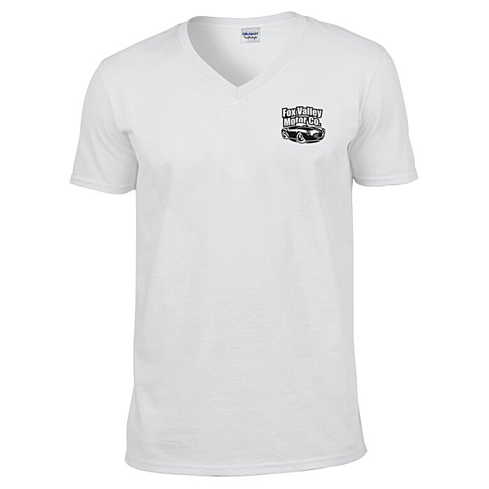 Custom Gildan Softstyle V-Neck T-Shirt - Men's - Screen