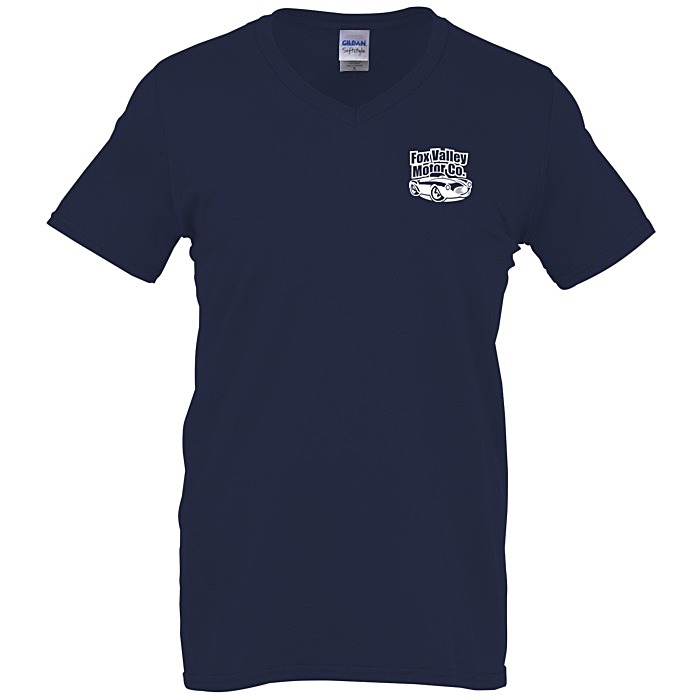 Custom Gildan Softstyle V-Neck T-Shirt - Men's - Screen