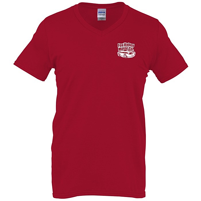 Custom Gildan Softstyle V-Neck T-Shirt - Men's - Screen