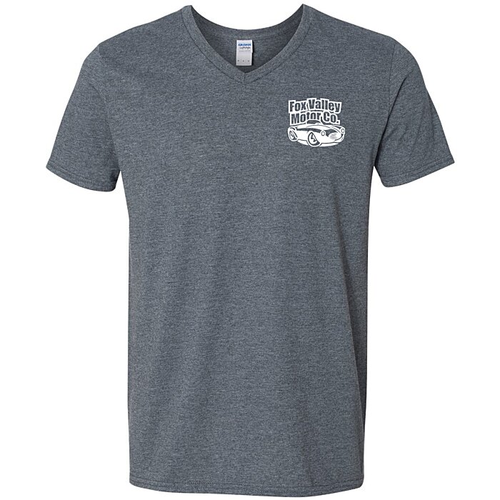 Custom Gildan Softstyle V-Neck T-Shirt - Men's - Screen