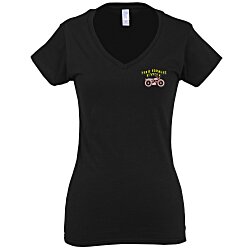 Custom Gildan Softstyle V-Neck T-Shirt - Ladies' - Embroidered