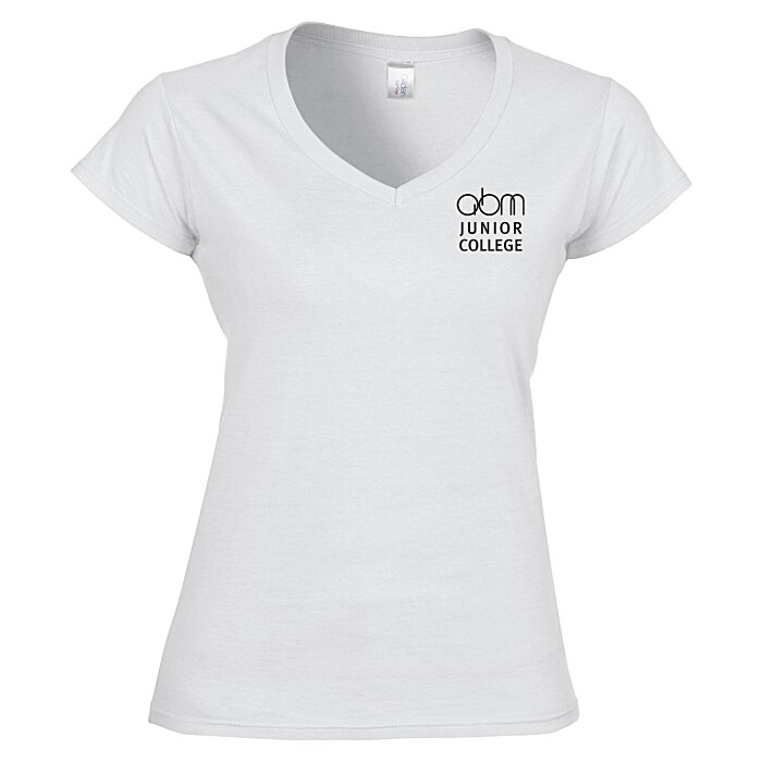Custom Gildan Softstyle V-Neck T-Shirt - Ladies' - Screen