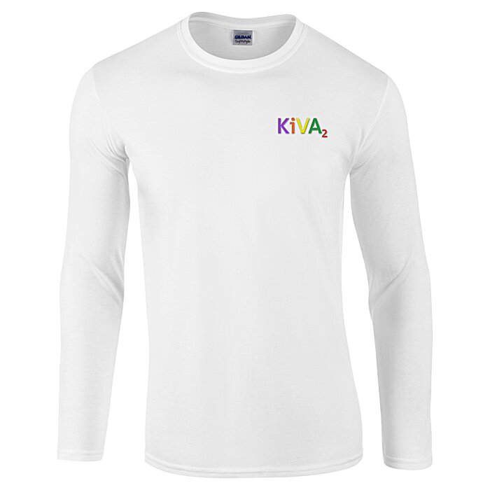 Custom Gildan Softstyle Long Sleeve T-Shirt - Embroidered