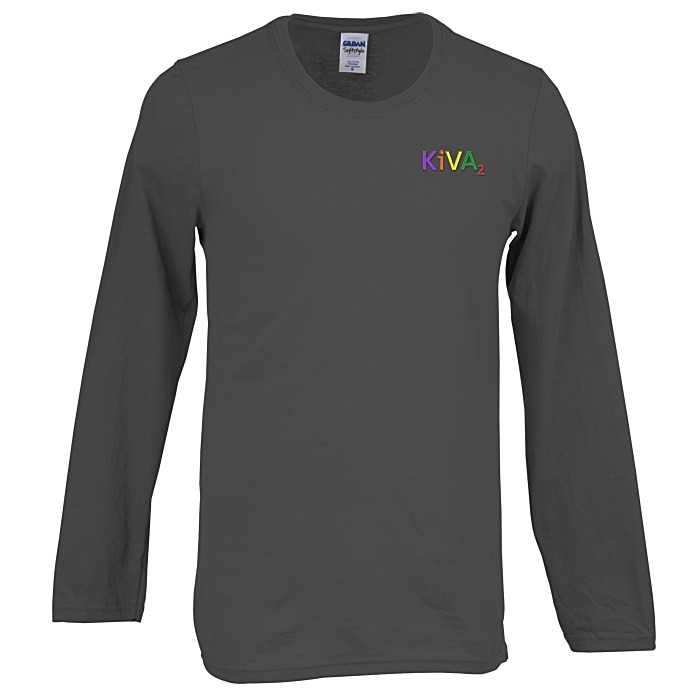 Custom Gildan Softstyle Long Sleeve T-Shirt - Embroidered