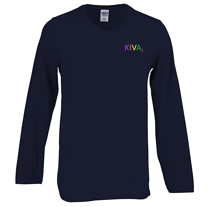 Custom Gildan Softstyle Long Sleeve T-Shirt - Embroidered