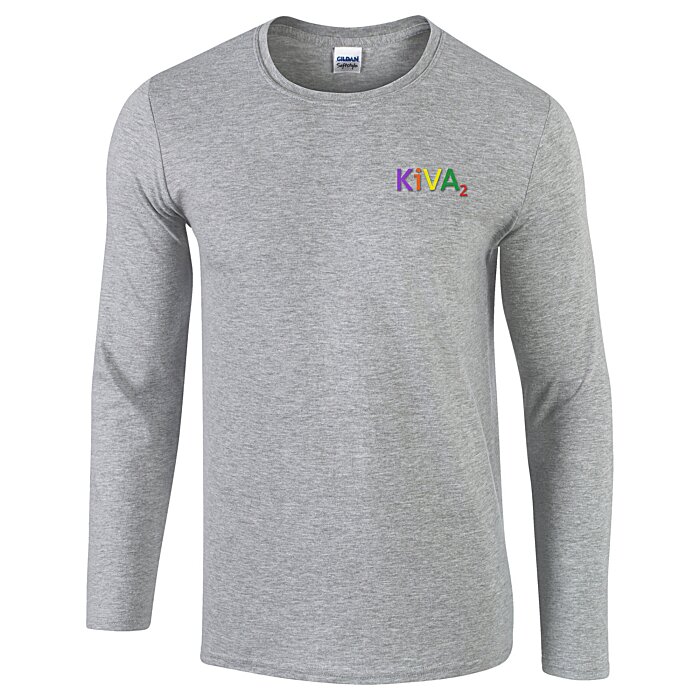 Custom Gildan Softstyle Long Sleeve T-Shirt - Embroidered