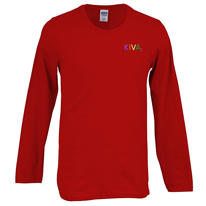 Custom Gildan Softstyle Long Sleeve T-Shirt - Embroidered