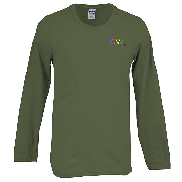 Custom Gildan Softstyle Long Sleeve T-Shirt - Embroidered