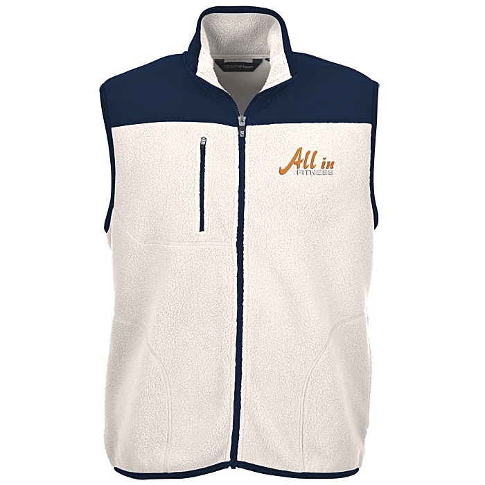 Custom Cutter & Buck Cascade Sherpa Fleece Vest - Men's