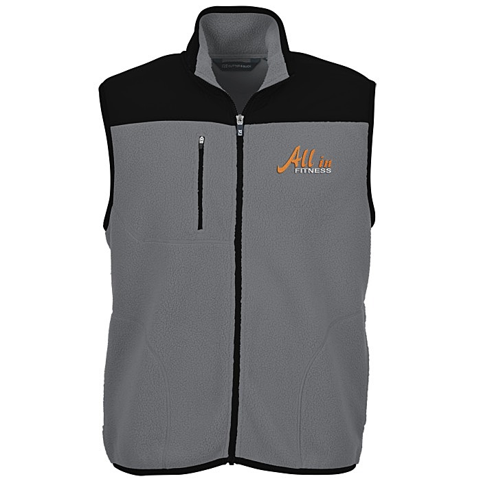 Custom Cutter & Buck Cascade Sherpa Fleece Vest - Men's