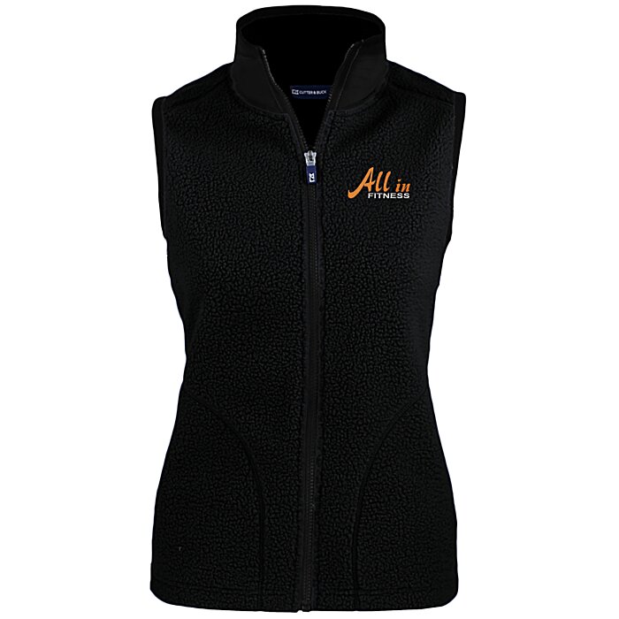 Custom Cutter & Buck Cascade Sherpa Fleece Vest - Ladies'