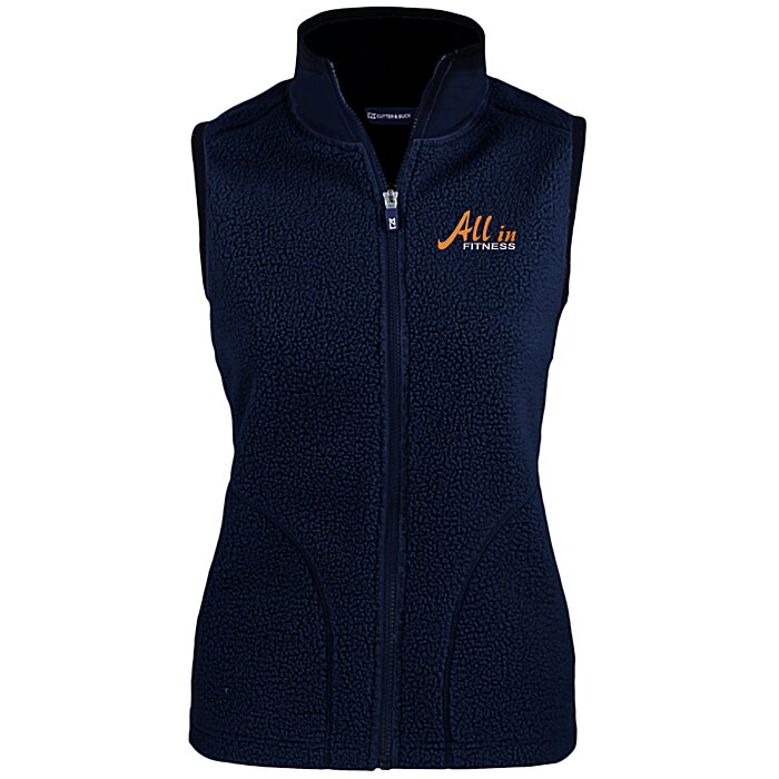 Custom Cutter & Buck Cascade Sherpa Fleece Vest - Ladies'