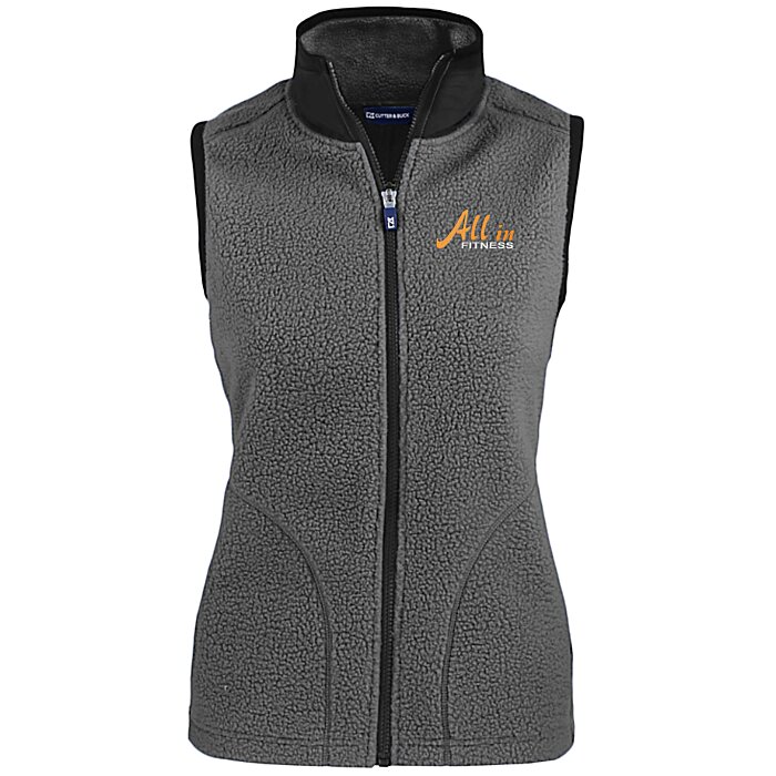 Custom Cutter & Buck Cascade Sherpa Fleece Vest - Ladies'