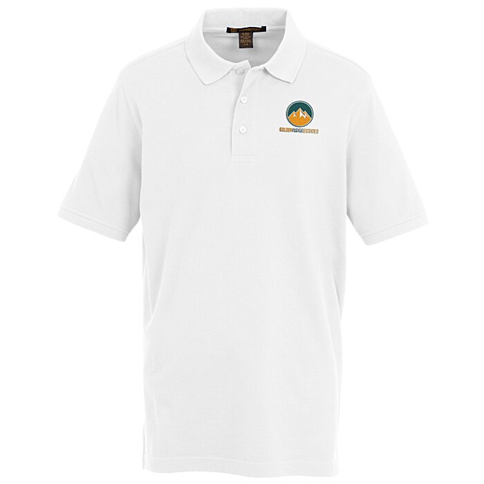 Custom Harriton Valiant Cotton Snag Protect Polo - Men's