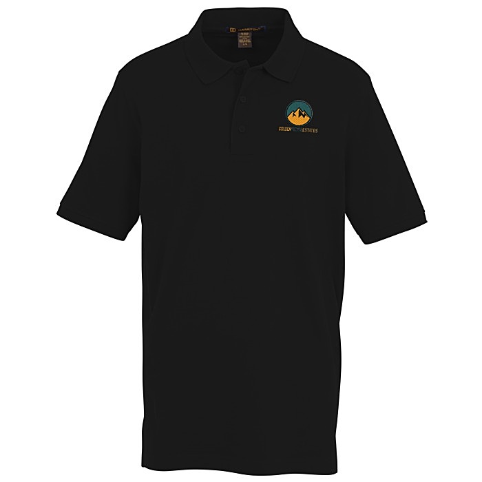 Custom Harriton Valiant Cotton Snag Protect Polo - Men's