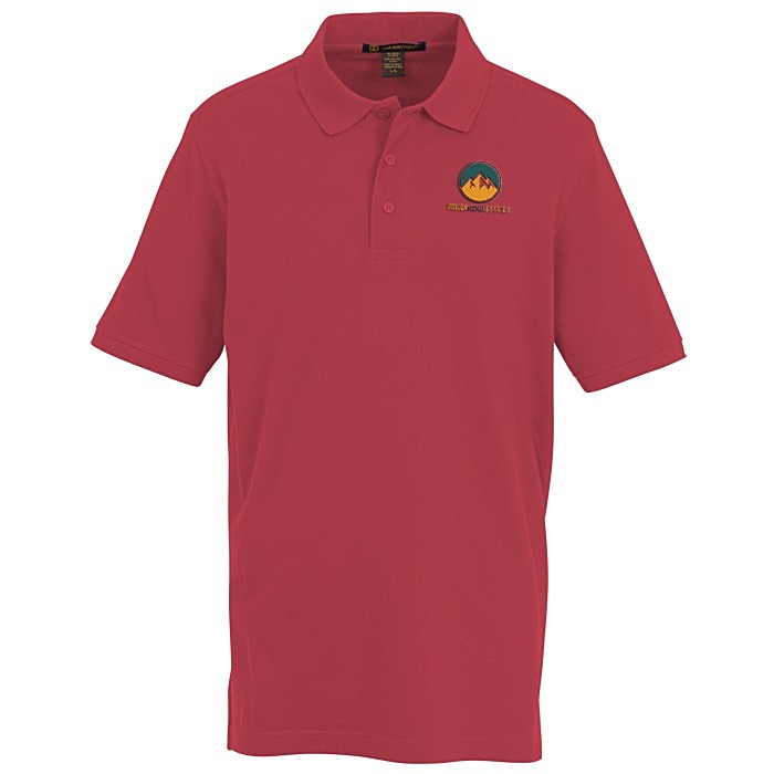 Custom Harriton Valiant Cotton Snag Protect Polo - Men's