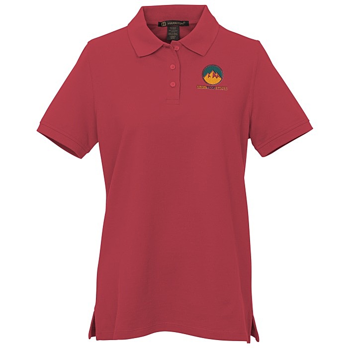 Custom Harriton Valiant Cotton Snag Protect Polo - Ladies'