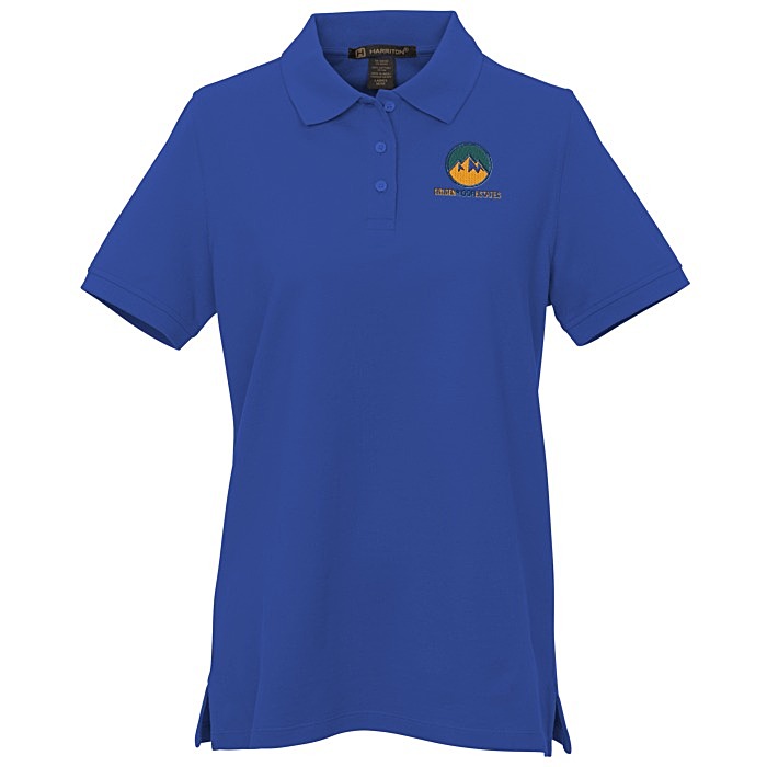 Custom Harriton Valiant Cotton Snag Protect Polo - Ladies'