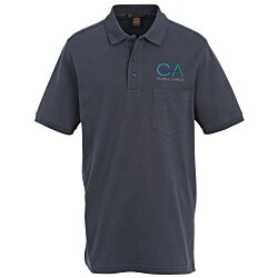 Custom Harriton Valiant Cotton Snag Protect Pocket Polo