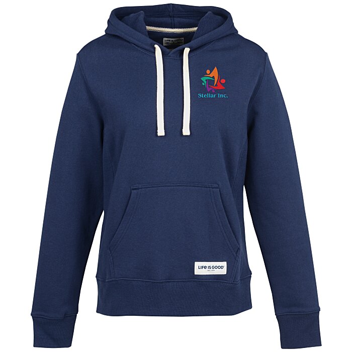 Custom Life is Good Simply True Hoodie - Ladies' - Embroidered