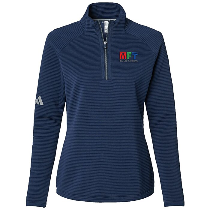 Custom adidas Spacer 1/4-Zip Pullover - Ladies'