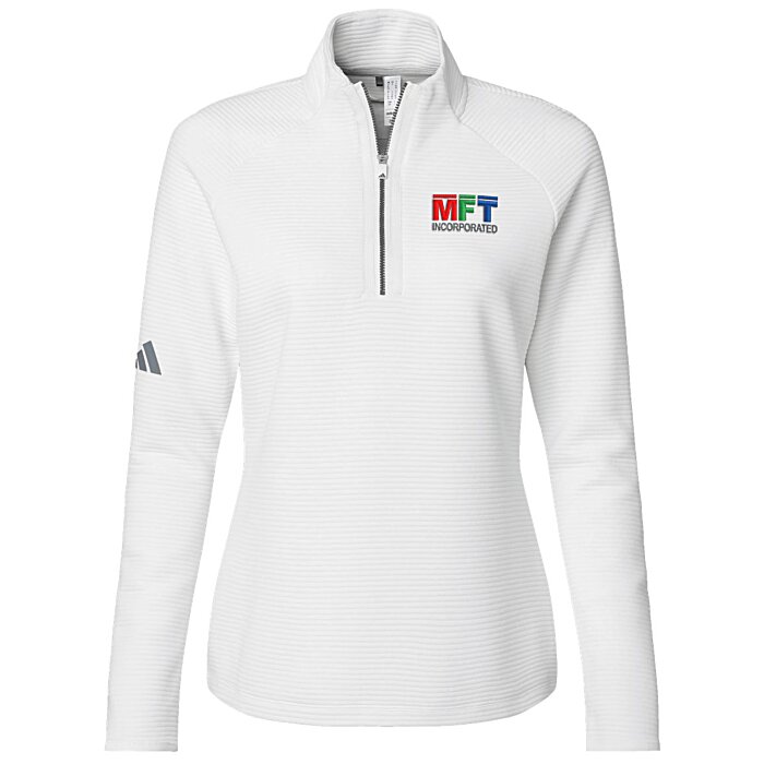 Custom adidas Spacer 1/4-Zip Pullover - Ladies'