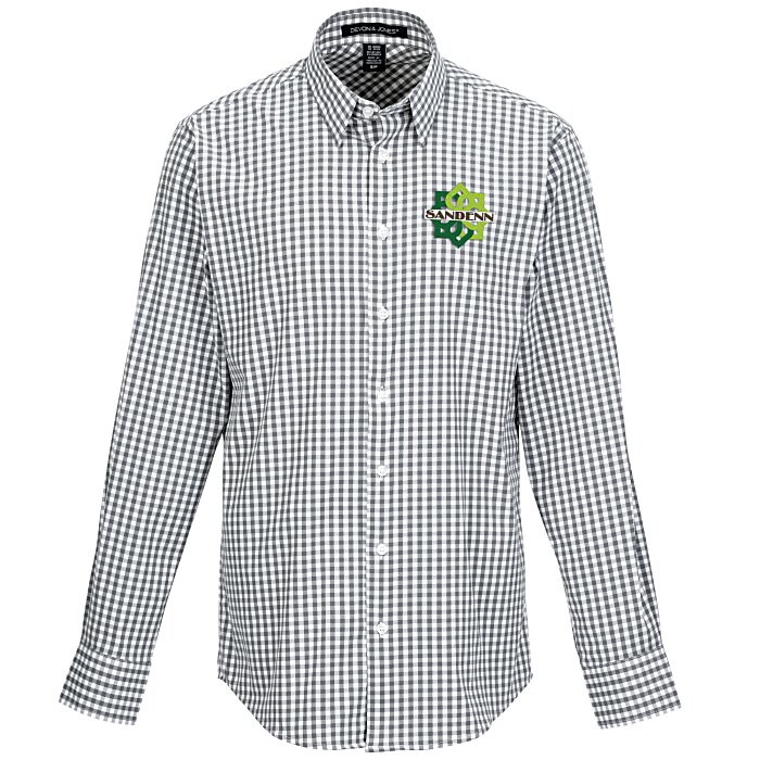 Custom Crownlux Performance Gingham Shirt - Men's