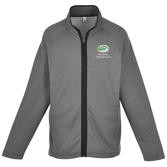Custom Venture Heathered Stripe Full-Zip - Men's
