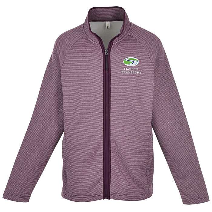 Custom Venture Heathered Stripe Full-Zip - Men's