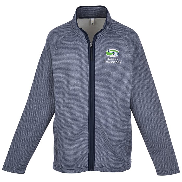 Custom Venture Heathered Stripe Full-Zip - Men's
