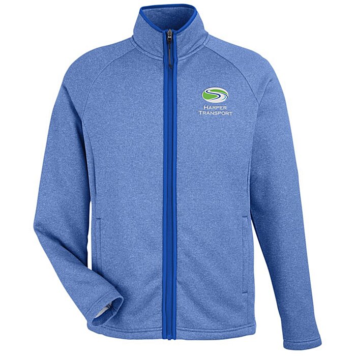 Custom Venture Heathered Stripe Full-Zip - Men's