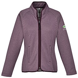 Custom Venture Heathered Stripe Full-Zip - Ladies'