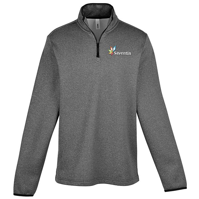 Custom Venture Heathered Stripe 1/4-Zip Pullover - Men's