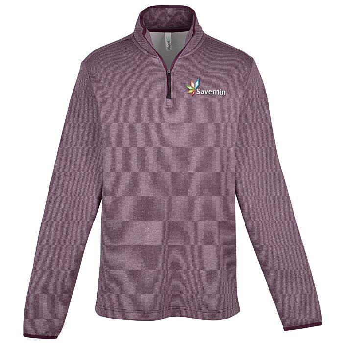 Custom Venture Heathered Stripe 1/4-Zip Pullover - Men's