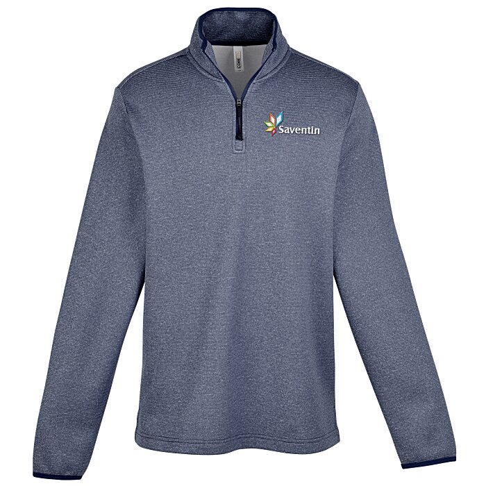 Custom Venture Heathered Stripe 1/4-Zip Pullover - Men's