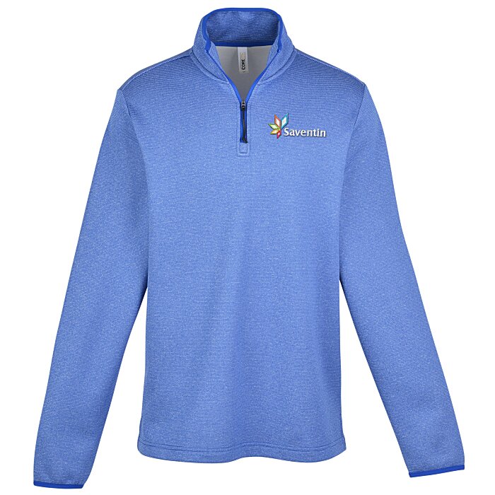 Custom Venture Heathered Stripe 1/4-Zip Pullover - Men's