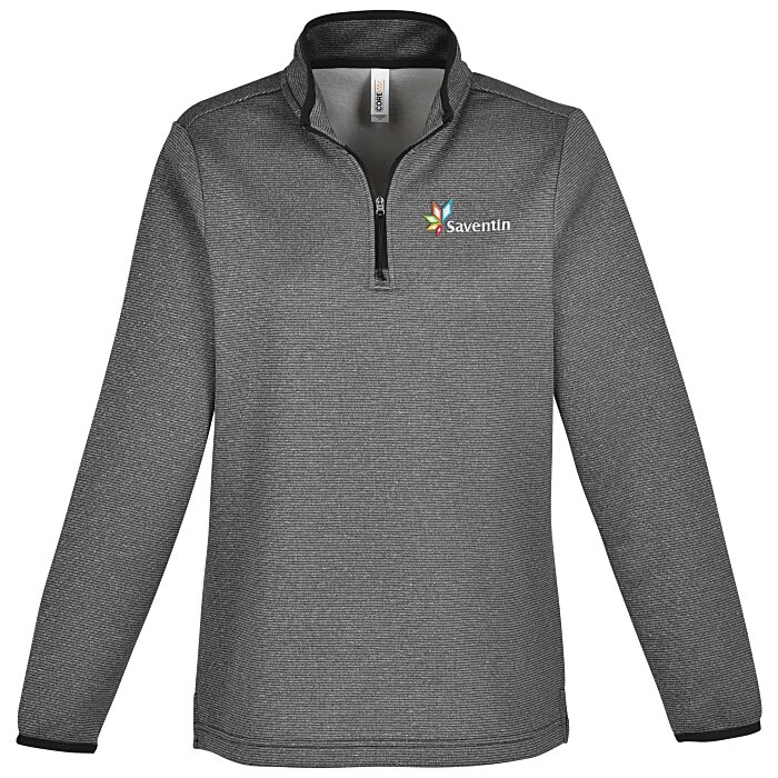 Custom Venture Heathered Stripe 1/4-Zip Pullover - Ladies'