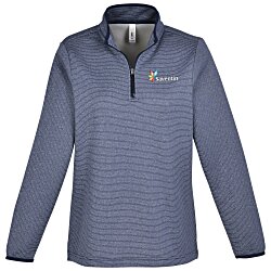 Custom Venture Heathered Stripe 1/4-Zip Pullover - Ladies'